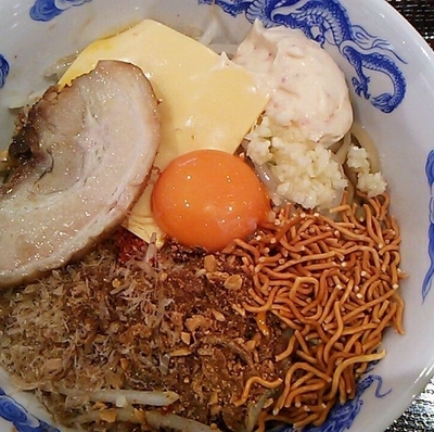 「まぜそば（アブラ以外全マシ）」@ジャンクガレッジ イオン北戸田店の写真