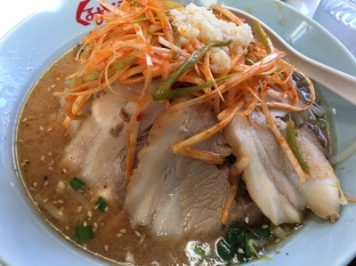 「ねぎ味噌チャーシュー」@くるまやラーメン 大原店の写真