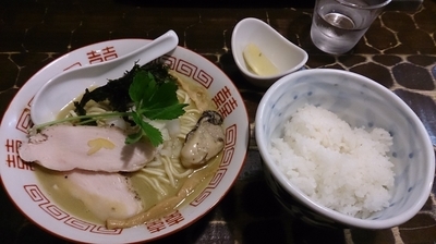 「【限定】濃厚牡蠣蕎麦＋半ライス」@特級鶏蕎麦 龍介の写真