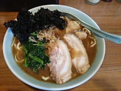 「和風らぁめん(中)＋豚トロ」@麺屋 岡一の写真