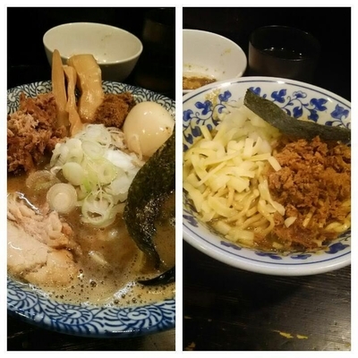 「中華そば（煮干バージョン）➕和え玉ニボカレー」@狼煙 〜NOROSHI〜の写真