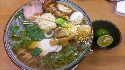 「【菊月の一杯】かしわのかしわ蕎麦…塩C＋α　時価」@MENYA 食い味の道有楽の写真