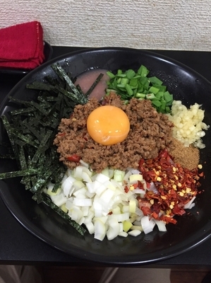 「台湾まぜそば」@自家製麺SHINの写真