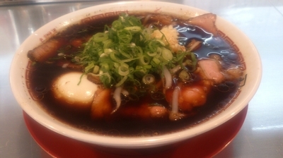 「幡ヶ谷ブラック＋味玉(クーポンサービス)」@東京神田 角中中華そば店 幡ヶ谷店の写真