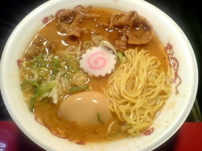 「【第三陣】金澤濃厚中華そば 神仙「濃厚味噌「炎・炙」肉盛そば」@大つけ麺博プレゼンツ つけ麺VSラーメンの写真