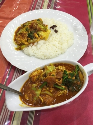 「ミックスカレー＋４辛（大辛）」@カレーキッチン コロンブスの写真