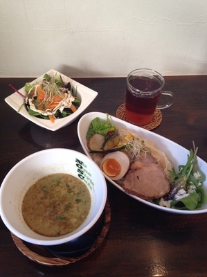 「Green Spicy Curry つけ麺  ＋セット」@No One Style Cafeの写真