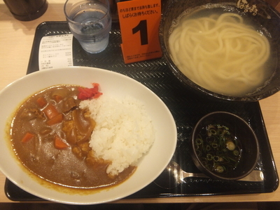 「カレーセット530円(釜あげうどん小)」@はなまるうどん Echika池袋店の写真