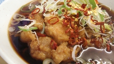 「ジャンボゲソそば」@一○そばの写真