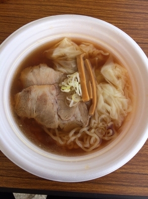 「山形・酒田の自家製ふわとろワンタンメン850円」@東京ラーメンショー2015の写真
