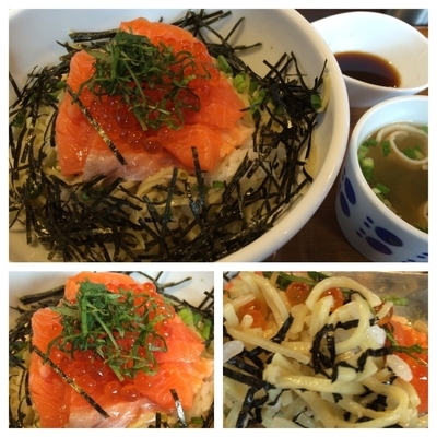 「1日25食限定 村上海鮮丼のらーめん 980円」@荒川らーめん魂あしらの写真