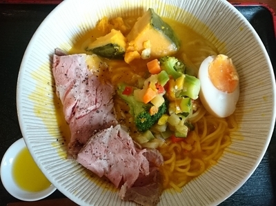「【期間限定】かぼちゃのラーメン ￥800」@和風らーめん 凪の写真