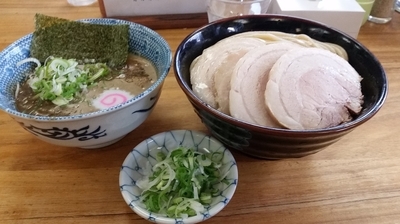「つけ中冷やもり　チャーシュー増し　ネギ増し(無料)」@中華蕎麦 サンジの写真