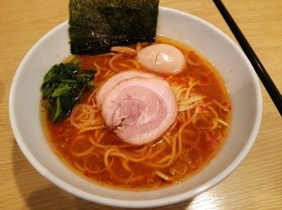 「ちょい辛らーめん＋味玉」@らーめん将貴の写真