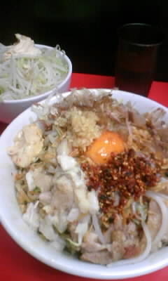 「汁なし中(全増し)800円」@びんびん豚の写真