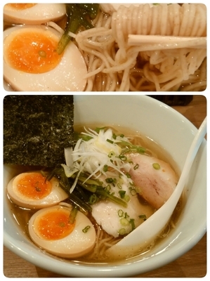 「鶏だしラーメン（塩）味玉いり」@38 NOODLE KITCHENの写真