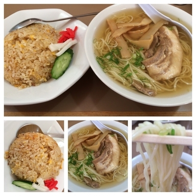 「ラーメンチャーハンセット  900円」@楽久の写真