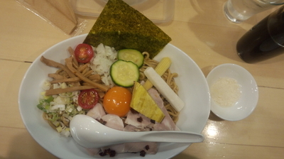 「エシャロットまぜSOBA 大」@セサミ vege noodleの写真