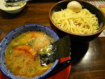 「つけ麵　（大盛り：サービス券）　＋味玉：サービス券」@きまぐれ八兵衛 安曇野本店の写真