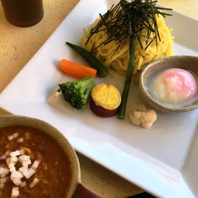 「カレーつけ麺」@塩原リゾートショップ ブレスの写真