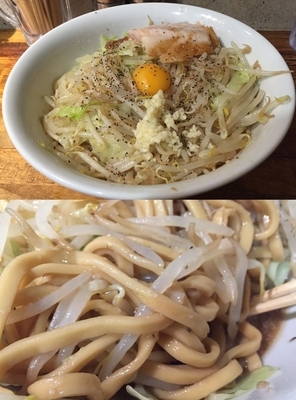 「まぜそば（醤油）ニンニクちょい増し」@麺処 MAZERUの写真