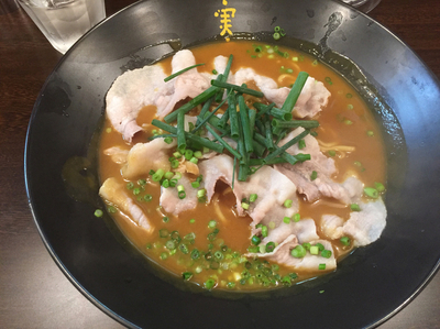 「かれー麺（開店記念500円）」@かれー麺 実之和 湘南平塚店の写真