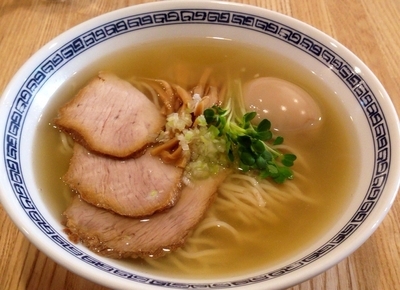 「半熟煮玉子そば（塩） 800円」@中華そば 熊野の写真