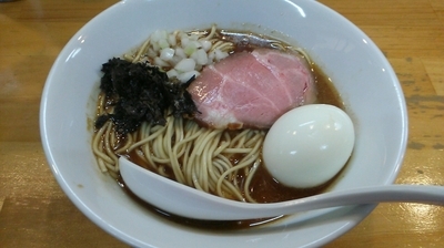 「アレ（黒）850円+味玉+和え玉」@煮干中華ソバ イチカワの写真