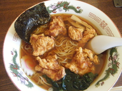 「からあげラーメン600円」@たんぽぽの写真