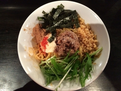 「肉味噌まぜそば」@つけ麺・ラーメン カガミハラ55の写真
