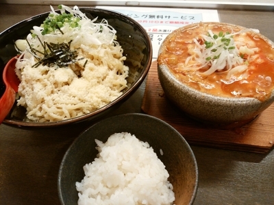 「旨辛肉つけ（平打麺・小辛）880円他」@旨辛つけめん 多伊夢の写真