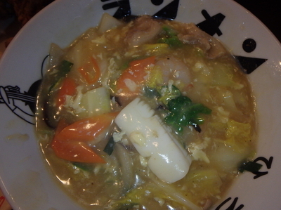 「五目正油ランメン(780円)まんぷくセット(+430円)」@広島ランメン 西原店の写真