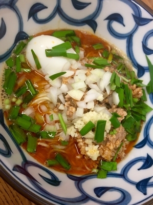 「＜限定②＞辛〜い濃厚煮干の担々風中華そば ￥820」@㐂九家の写真