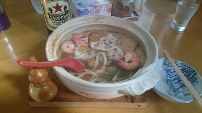 「鍋焼きうどん」@丸一らあめんの写真