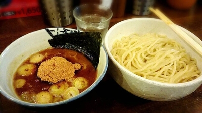 「つけ麺中盛温盛・820円 豚ご飯(赤ワイン)・300円」@麺処 井の庄の写真