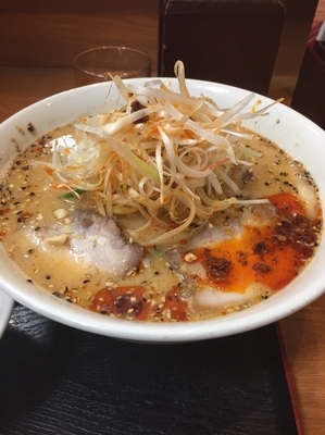「焦がしごま味噌ラーメン」@喜多方ラーメン坂内 池袋サンシャイン店の写真