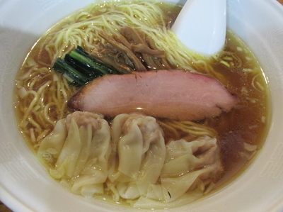 「ワンタン麺（3個）　「830円」」@らーめん穀雨の写真