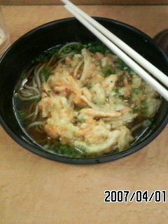 「かき揚げそば」@自笑亭の写真