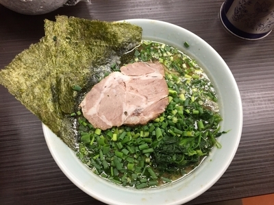 「青ネギラーメン 750円」@横浜家系らーめん 武蔵家 川口店の写真