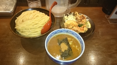 「つけ麺から揚げセット400g」@つけ麺専門店 三田製麺所 阿倍野店の写真