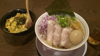 「味玉背脂煮干しそば(大盛り)」@セアブラノ神 伏見剛力の写真