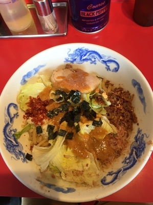 「夏限定 冷やしまぜそば」@ジャンクガレッジ 白岡店の写真