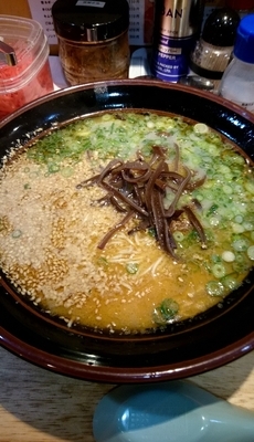 「博多らーめん 博多麺①番(細麺)」@博多ラーメン かっぱ亭の写真