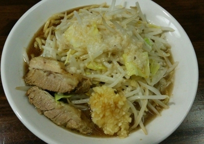 「ラーメン　ニンニクアブラ　700円」@無頼庵の写真