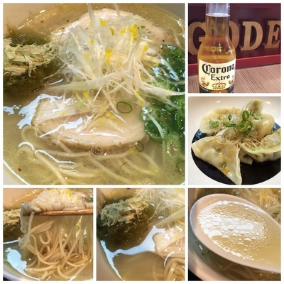 「柚子塩らーめん 920円+水餃子＋ビール」@柳麺 呉田-goden-の写真