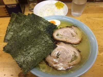 「塩ラーメン大 ¥1000＋海苔¥100＋ライス¥100」@近藤家 川崎店の写真