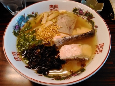 「季節限定 秋鮭塩らーめん」@めん処 夢ノ弥の写真