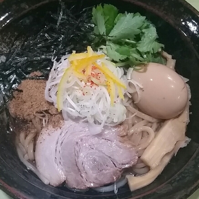 「煮干し油そば　７００円」@溝ノ百合の写真