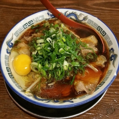 「中華そば並盛７００円+生たまご６０円」@マトヤ中華 盛岡駅前店の写真