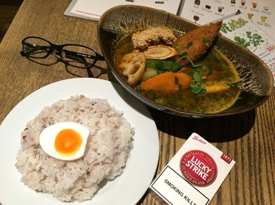 「フィッシュカレー（和風）＋6辛＋納豆＋パクチー」@スープカレーポニピリカの写真